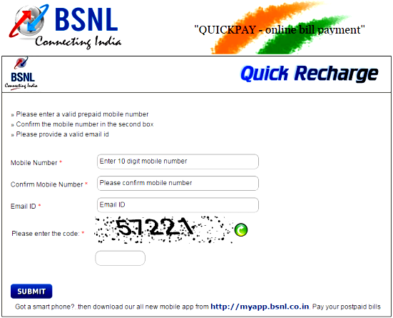 bsnl-quick-recharge-portal