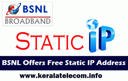 bsnl broadband static ip address charges