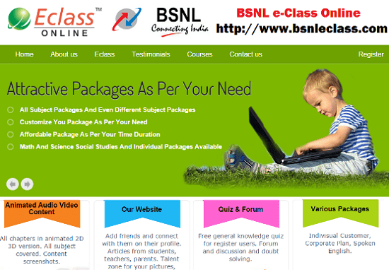bsnl e class online education