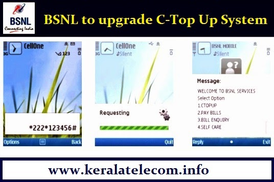 BSNL to upgrade C-Top Up system on 1st August 2015, C-Top Up Services in South Zone will be affected