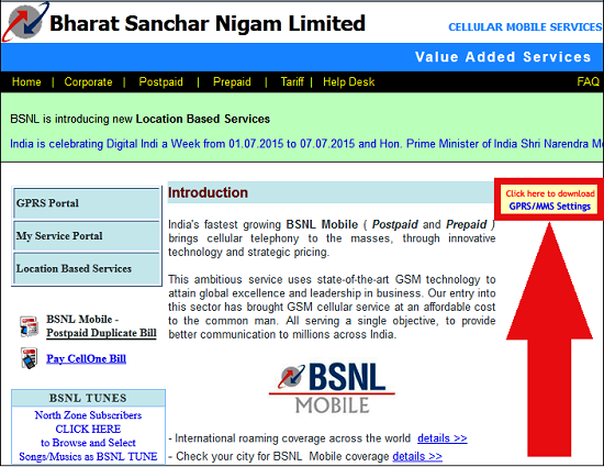 How to download BSNL 3G/2G Internet Settings and MMS Configuration for your Mobile Handset through Online Portal