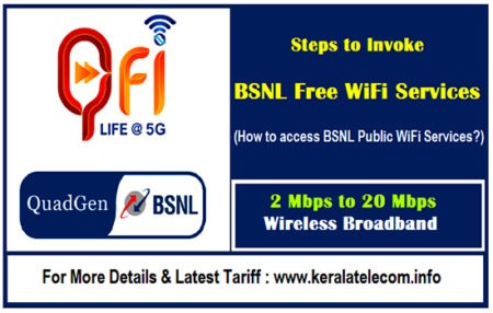 how to connect access bsnl public free wifi broadband service