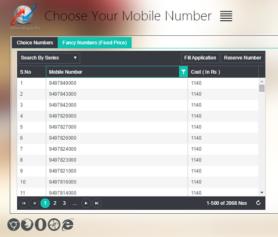 BSNL to sell Vanity / Fancy Mobile Numbers thorugh Franchisee Channel on PAN India basis