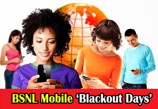 BSNL revised Blackout Days for the Calendar Year 2016 for all Prepaid Mobile Customers in Kerala Circle