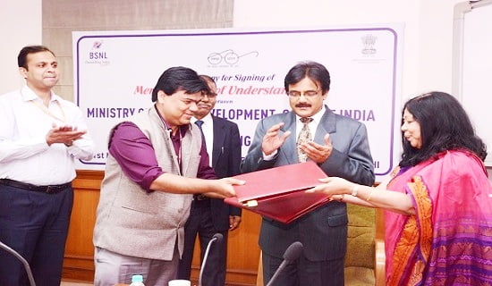 BSNL signed MoU with Urban Development Ministry for Vehicle tracking system under Swachh Baharat Mission