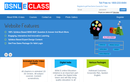 bsnl e class online education service