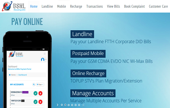 BSNL to launch Online Recharge and Top Up facility for its Prepaid CDMA, EVDO and WLL customers through its Official Payment Portal