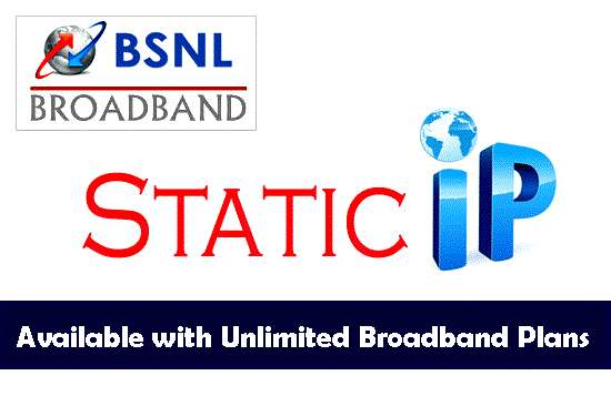 BSNL to offer Static IP address with 8Mbps Unlimited Broadband plan 'BBG Combo ULD 1441' in all the circles from 1st July 2016 on wards