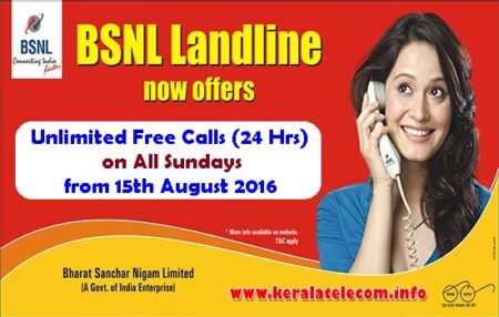 bsnl landline unlimited calling SUNDAYS offer