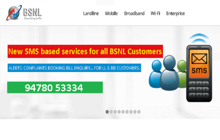 bsnl sms fault booking services