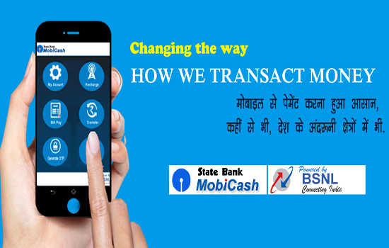 BSNL launches e-wallet App 'State Bank MobiCash' in association with SBI for both smartphone and feature phone users in all the circles