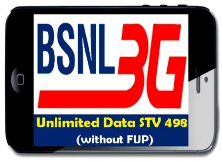 bsnl unlimited 3g data stv 498