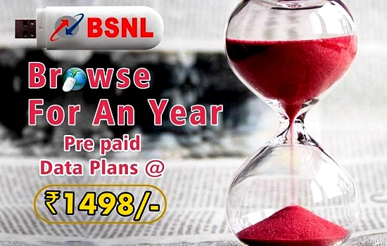 BSNL regularized Double Data Offer on Annual prepaid 3G data STVs from 1st April 2017 on wards in all the circles