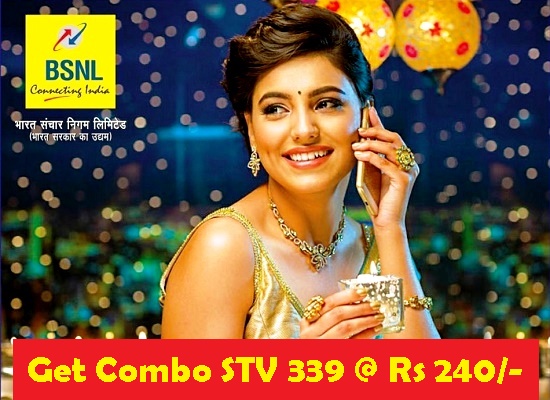 How to subscribe BSNL Unlimited Combo STV 339 @ just Rs 240/-