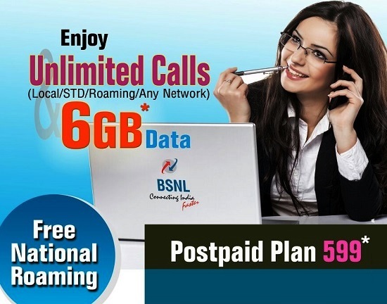 BSNL increases free data bundled with postpaid mobile plans up to 700%, with effect from 1st April 2017 on wards on PAN India basis