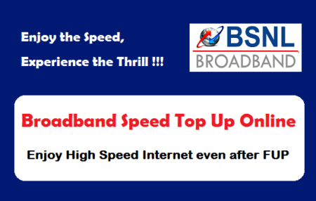 bsnl broadband speed top up online restore speed after fup