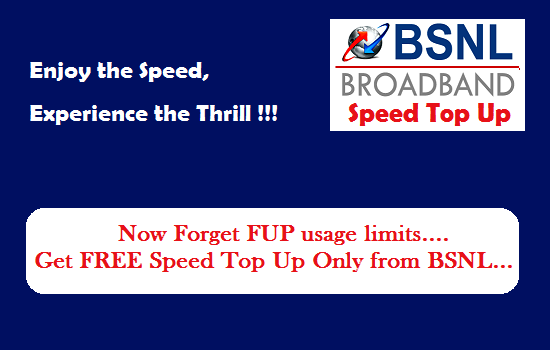 BSNL started offering Pre-FUP download speed absolutely free of cost to its unlimited broadband customers crossing their FUP usage limit