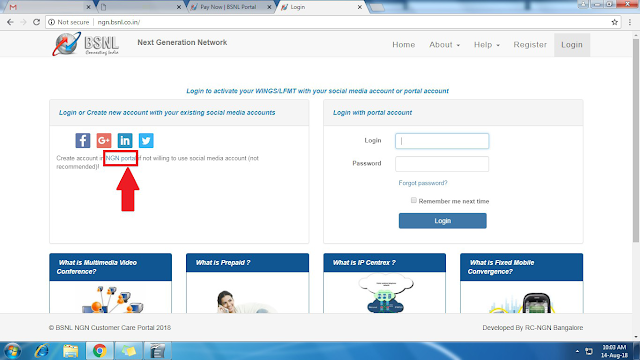 BSNL Wings Online Registration and VoIP Service Activation