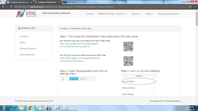 BSNL Wings Online Registration and VoIP Service Activation