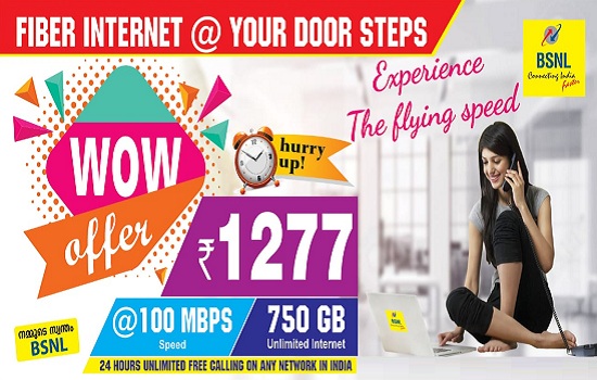 Switch over to BSNL's Ultra Fast FTTH Broadband plans and get ASEEM facility at no extra cost