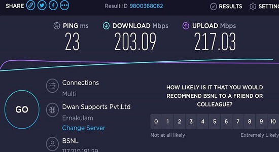 BSNL launched ultra fast 200 Mbps FTTH broadband plan with 1.5TB usage @ just Rs 1999/-