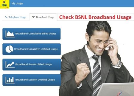 check bsnl broadband ftth usage online