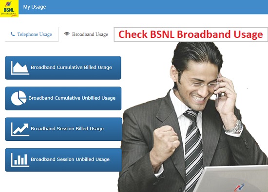 How to check BSNL Broadband and FTTH data usage online?