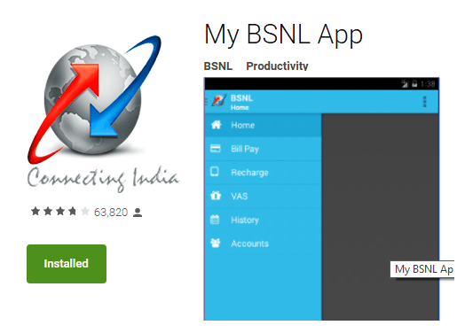 Recharge your friend's BSNL prepaid number through My BSNL App and get 4% discount till 30th September 2020