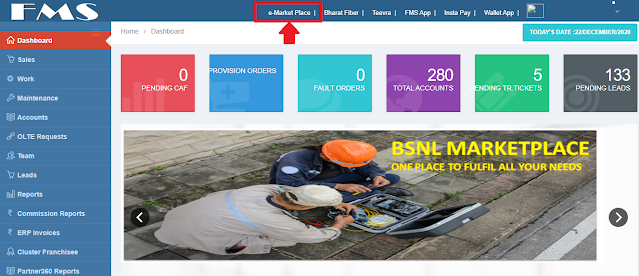 BSNL launches e-Marketplace : A platform that connects Franchisees to Vendors of various telecom products