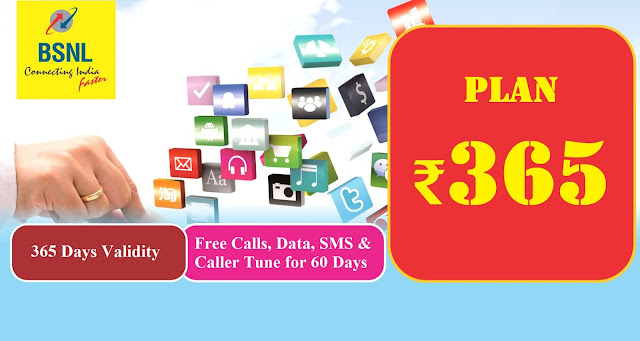 BSNL ₹365 validity recharge plan : The most economical prepaid mobile plan with 1 year validity