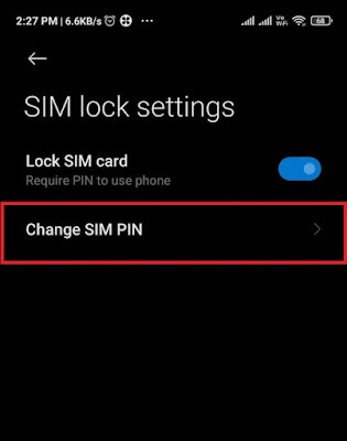 Changing PIN codes and PUK code 