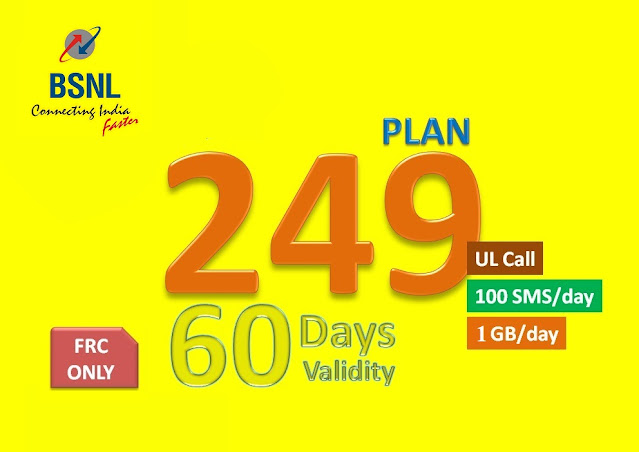 BSNL extends prepaid mobile FRC ₹249 plan as a regular offer from 1st April 2021 across all the telecom circles