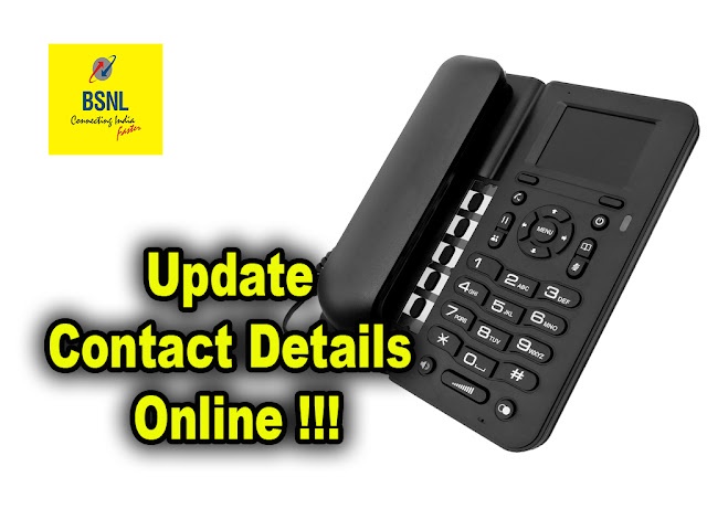 How To Update Contact Mobile Number Email ID Of BSNL Telephone 