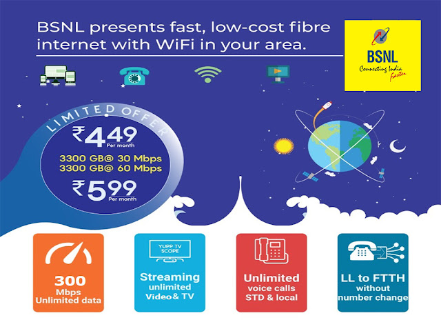BSNL to do away with Installation Charges for all types of new connections including Bharat Fiber (FTTH) for 90 Days in all the circles