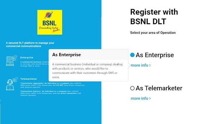 BSNL waives off Registration Chargers of Rs 300/- + GST for principal entities in Bulk SMS DLT Portal